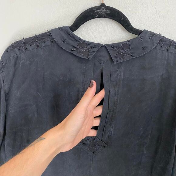 100% silk beaded top - Picture 3 of 5